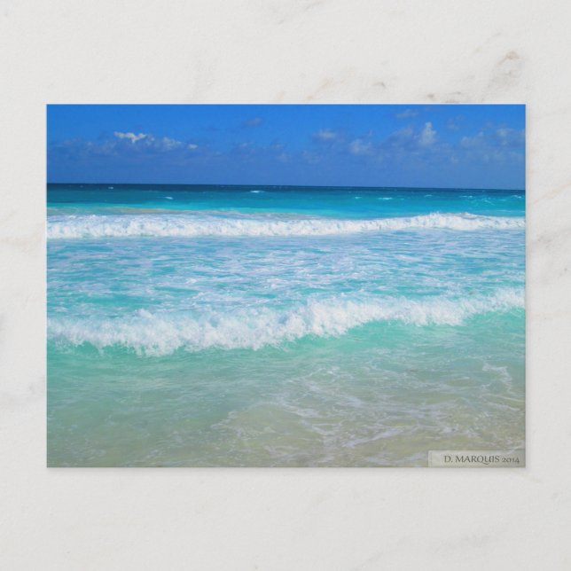 POSTAL OCÉANO EN CANCÚN, MÉXICO #1 (Anverso)