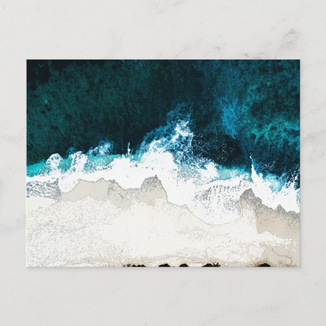 Postal Océano y playa (Anverso)