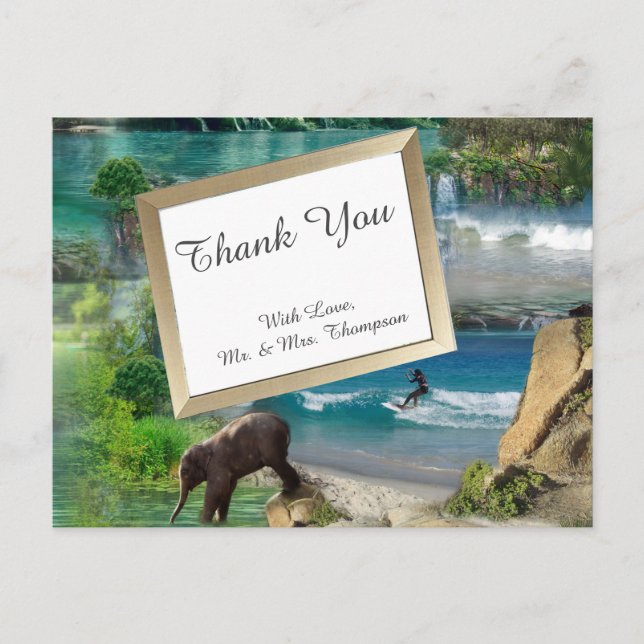 Postal Océanos y ríos del mundo, lagos y actividades depo (Anverso)