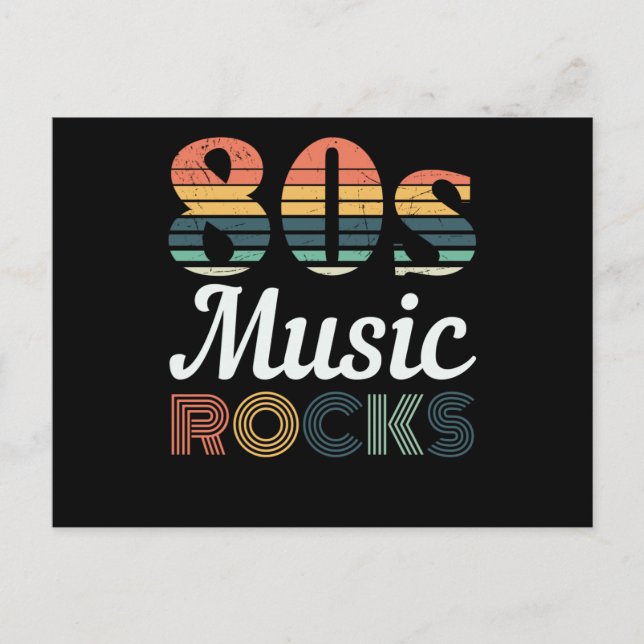 Postal Ochenta música sacude retro Guay 80 (Anverso)