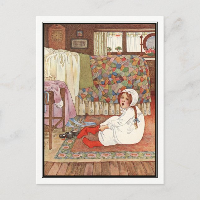 Postal Ocho O'Clock por Millicent Sowerby (Anverso)
