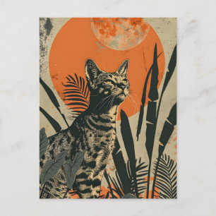Postal Ocicat Vintage Art