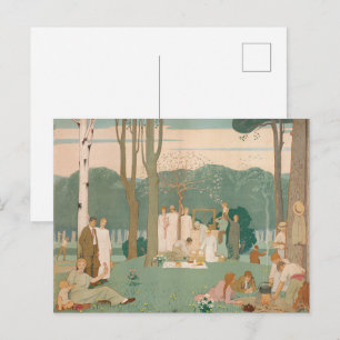 Postal Ocio familiar - Un día en el parque, viejos tiempo