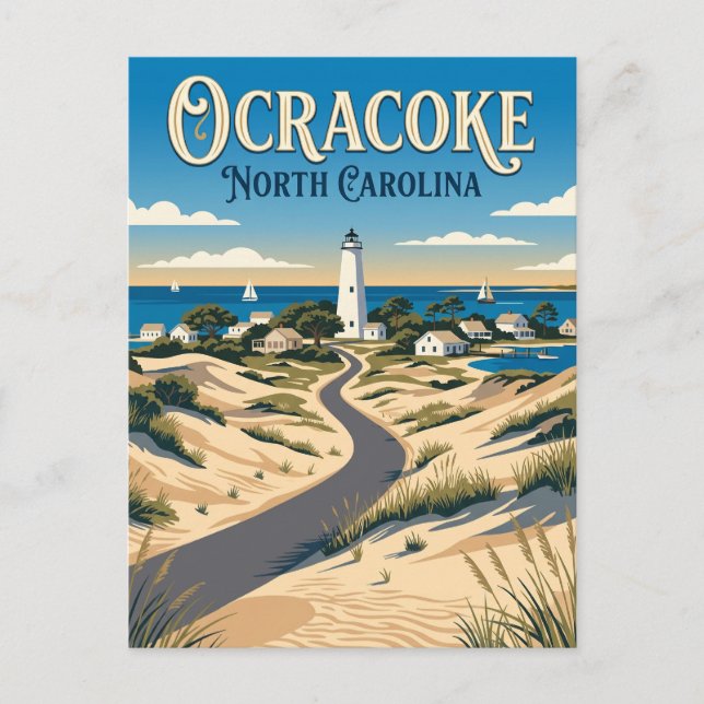 Postal Ocracoke EE. UU. (Anverso)