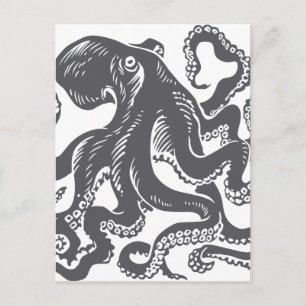 Postal Octopus 1 negro