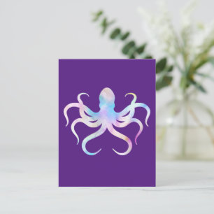 Postal Octopus acuarela
