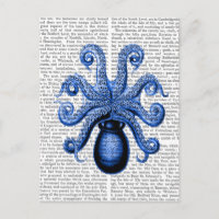 Octopus azul vintage 1 por debajo