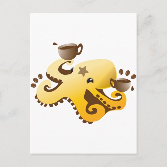 Postal Octopus Barista (Anverso)
