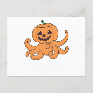 Postal Octopus en el pulpo de la calabaza Naranja Krak Ha