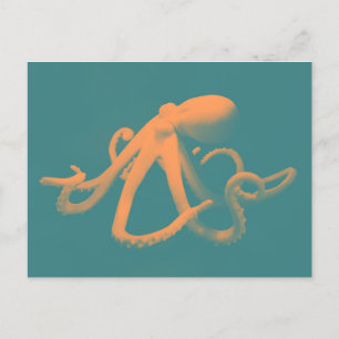 Postal Octopus naranja