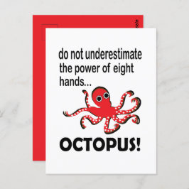 Postal Octopus Ocean Animal Funny