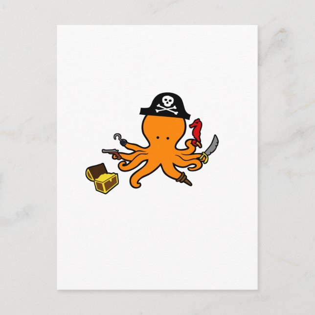 Postal Octopus pirata (Anverso)