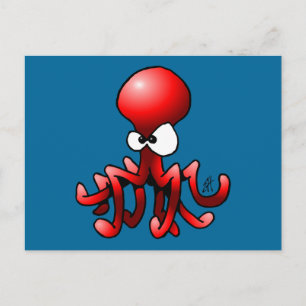 Postal Octopus rojo