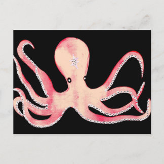 Postal Octopus rosado