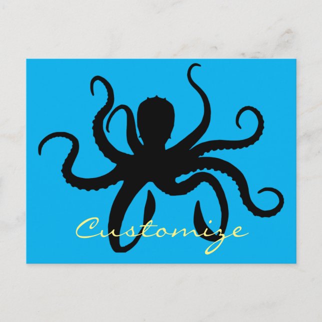 Postal Octopus Silhouette Thunder_Cove (Anverso)