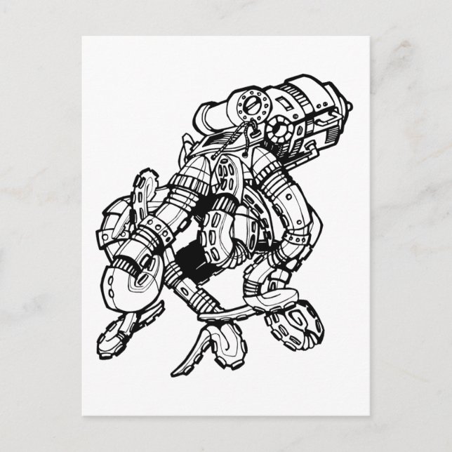 Postal Octopus steampunk (Anverso)