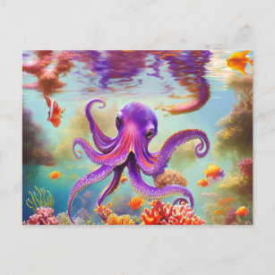 Postal Octopus subacuático