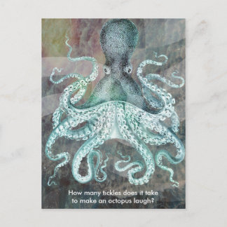 Postal Octopus vintage nautical