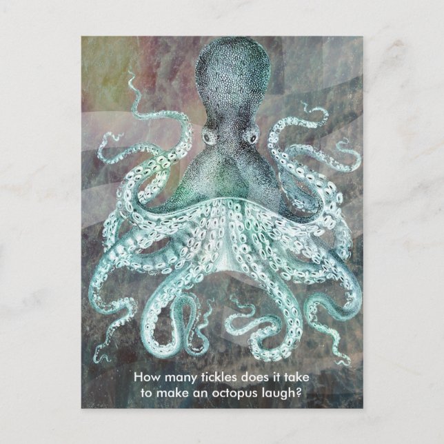 Postal Octopus vintage nautical (Anverso)
