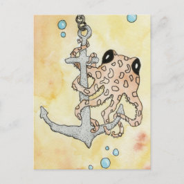 Postal Octopus y ancla