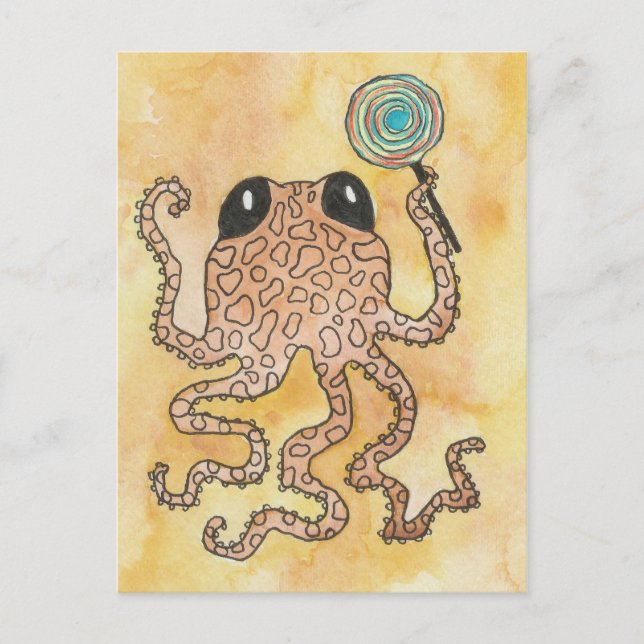 Postal Octopus y Lollypop (Anverso)