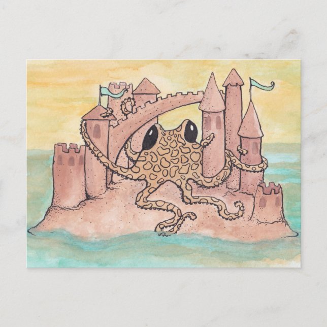 Postal Octopus y Sandcastle (Anverso)
