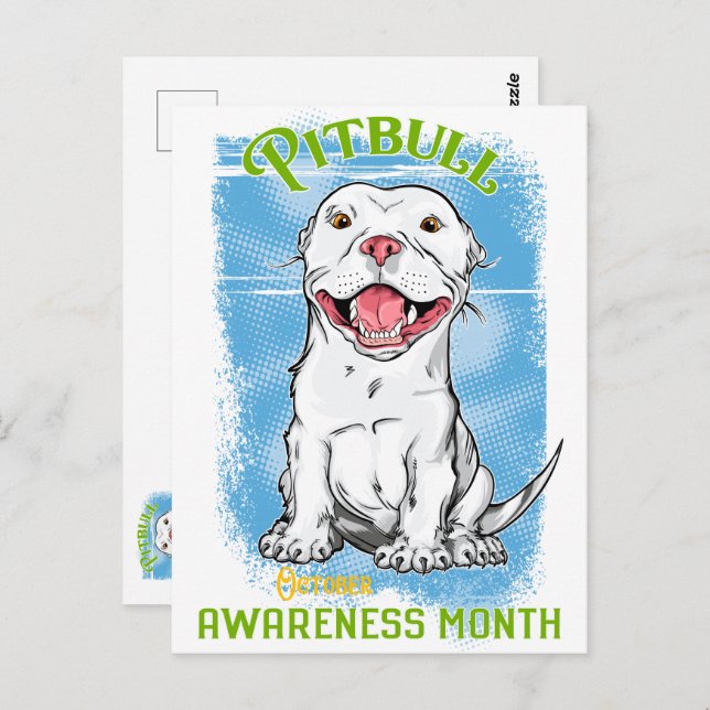 Postal Octubre, Pitbull Awareness Mont T-Shirt Grocery B (Anverso / Reverso)