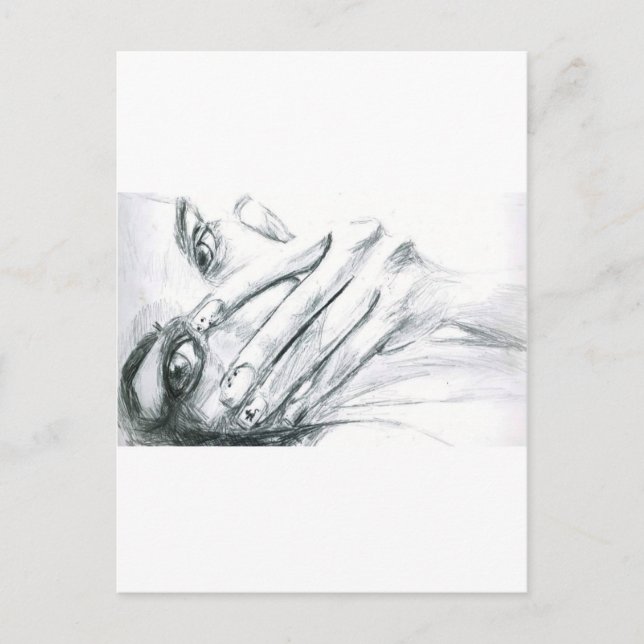 Postal Ocultar la sonrisa (Anverso)