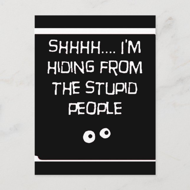 Postal Oculto de lo estúpido (Anverso)