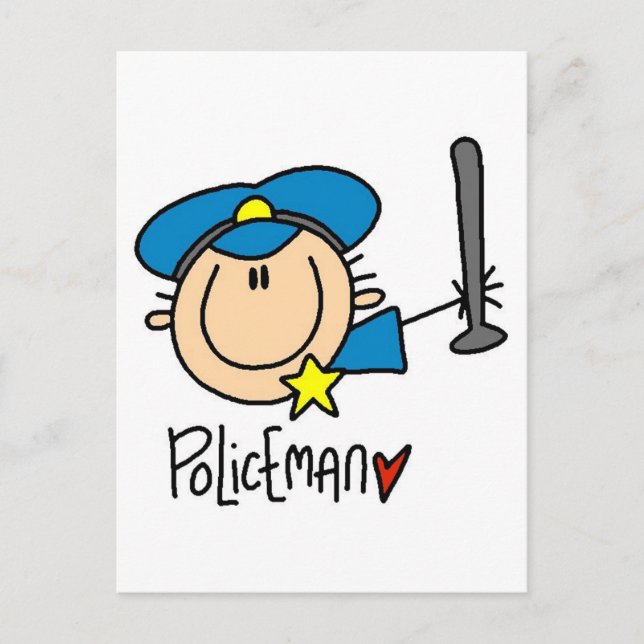 Postal Ocupación de policía (Anverso)