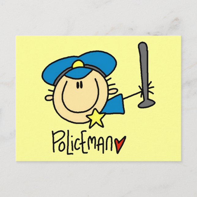 Postal Ocupación de policía (Anverso)