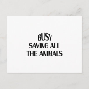 Postal Ocupado Salvando Todos Los Animales Vet Regalos