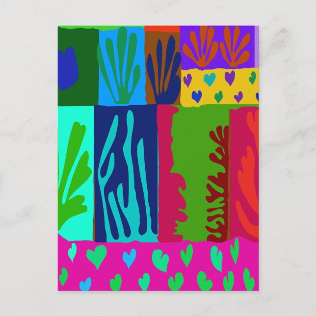 Postal Oda al Collage de Matisse (Anverso)