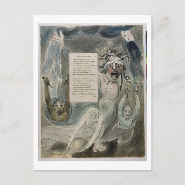 Postal Ode a Adversity, de "Los poemas de Thomas Gray" (Anverso)