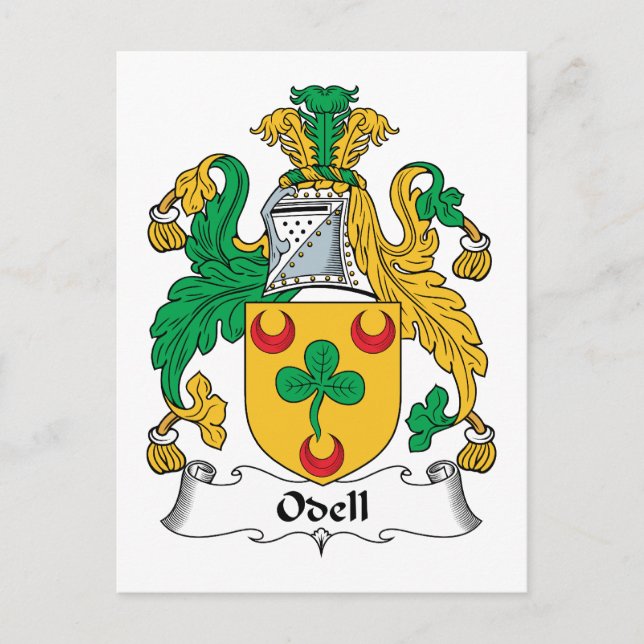 Postal Odell Family Crest (Anverso)