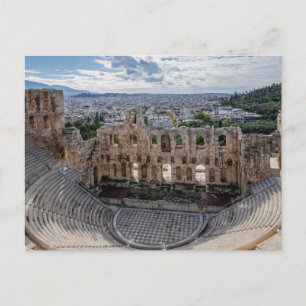 Postal Odeón de Ático de Herodes: Teatro antiguo de Atena