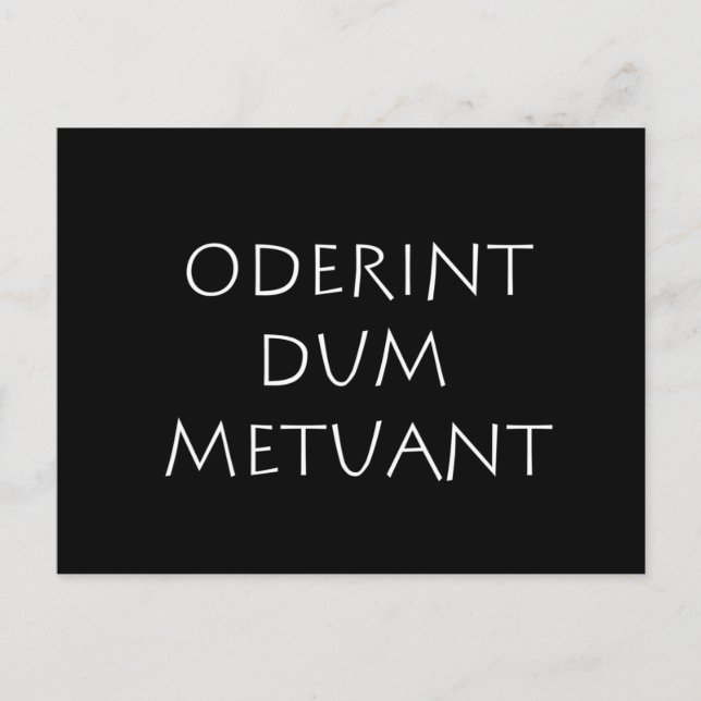 Postal Oderint dum metuant (Anverso)
