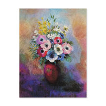 Odilon Redon Anemones - Simbolismo Bella Artes