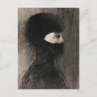 Odilon Redon. Armor. Cara de mujer oscura. Simboli