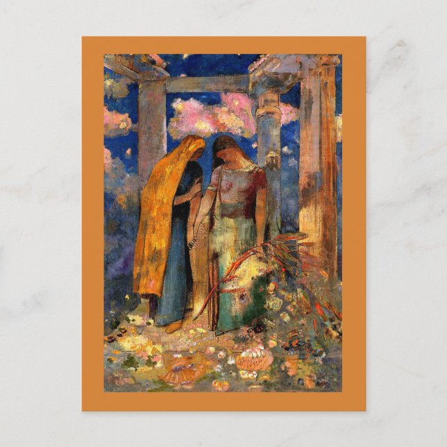 Postal Odilon Redon - Conversación Mística (Anverso)