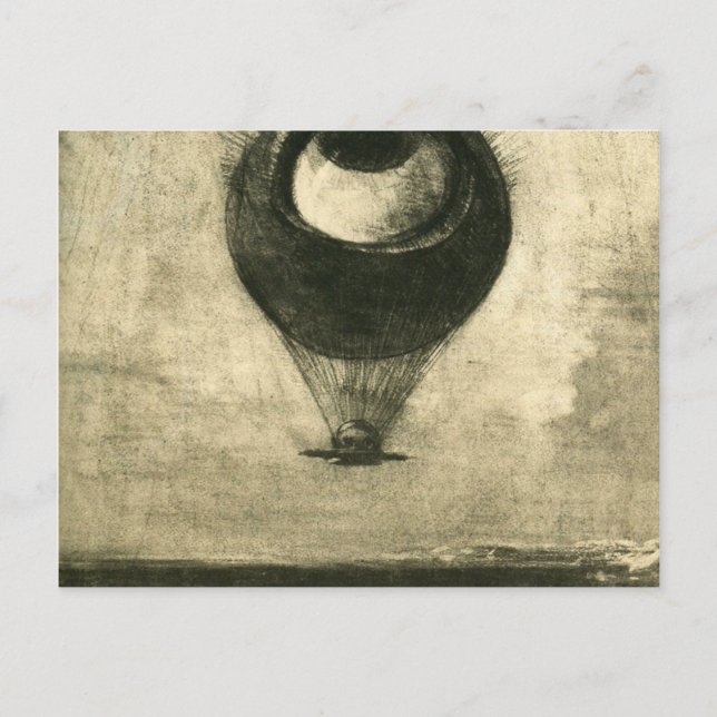 Postal Odilon Redon Edgar Allan Poe (Anverso)