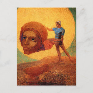 Postal Odilon Redon - Figura, pintura famosa,