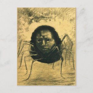 Postal Odilon Redon, La Araña Llorante,