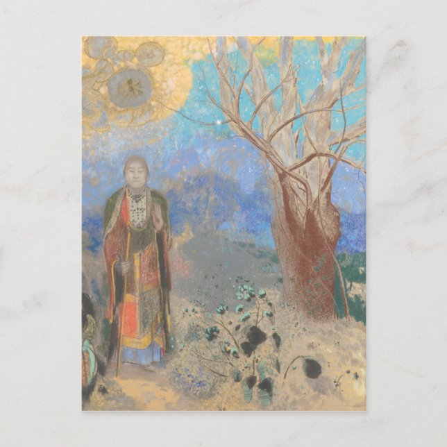 Postal Odilon Redon: Le Bouddha, el Buda (Anverso)