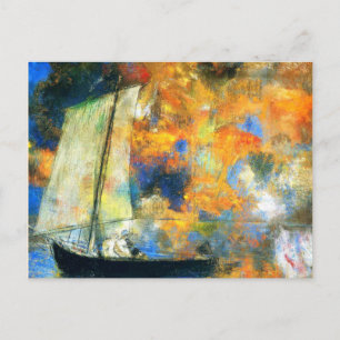 Postal Odilon Redon - Nubes de flores