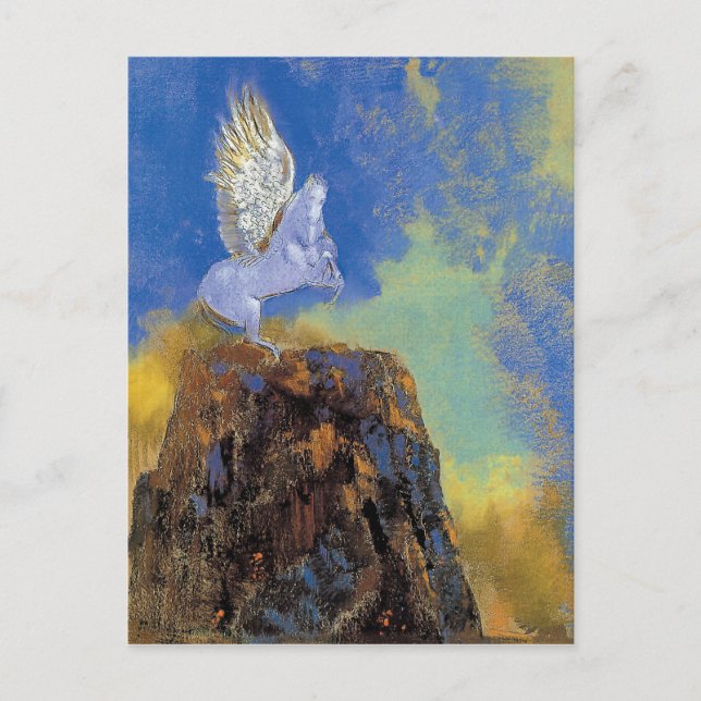 Postal Odilon Redon Pegasus - Simbolismo de la mitología  (Anverso)
