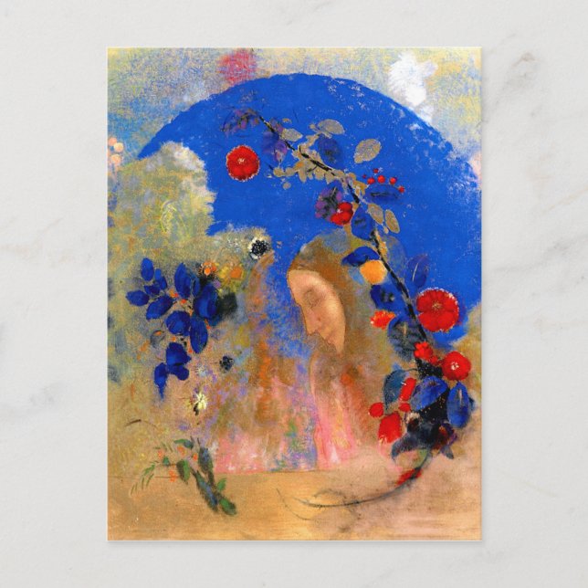 Postal Odilon Redon - Perfil bajo un arco (Anverso)