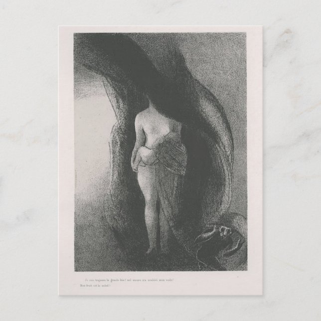 Postal Odilon Redon- Todavía soy el gran Isis (Anverso)