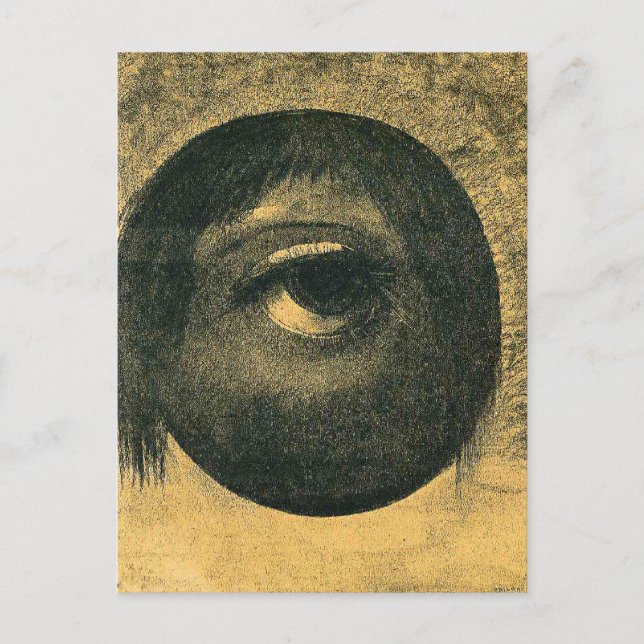 Postal Odilon Redon - Visión, 1883,  (Anverso)