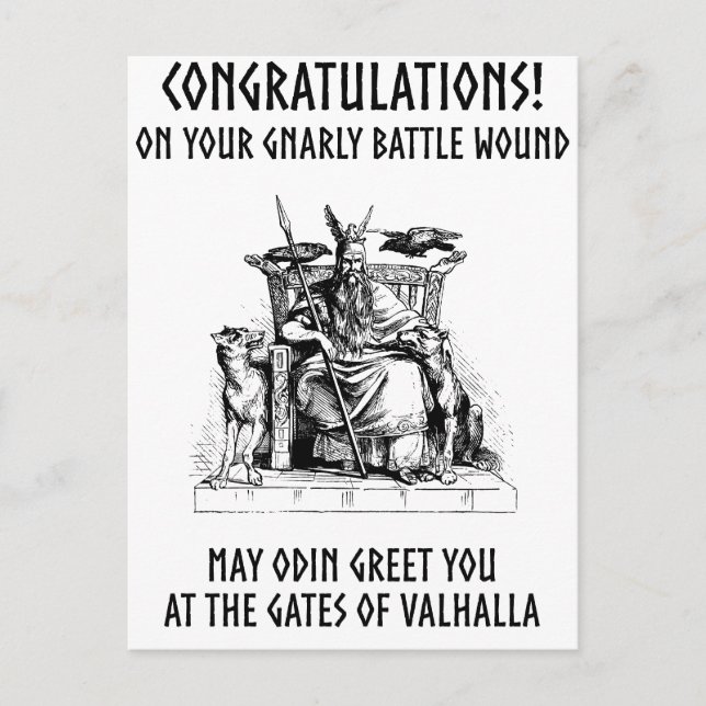 Postal ¡Odin Dice Felicitaciones! (Anverso)